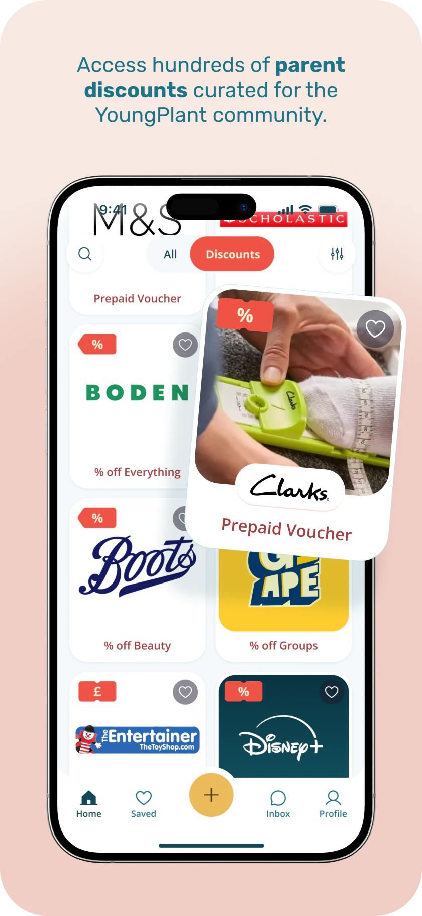 Browse exclusive parent discounts in the YoungPlanet app